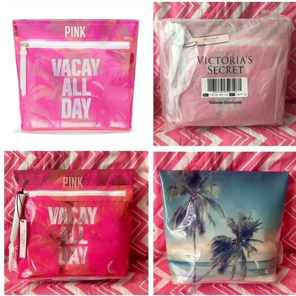 PINK Victoria's Secret Handbags - Bundle of 4 NWT Victoria's Secret PINK Beauty Bags Lot / Set of 4